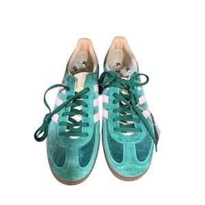 Adidas Originals Handball Spezial W Green Pink Velvet Sneakers Women’s 10 NWT